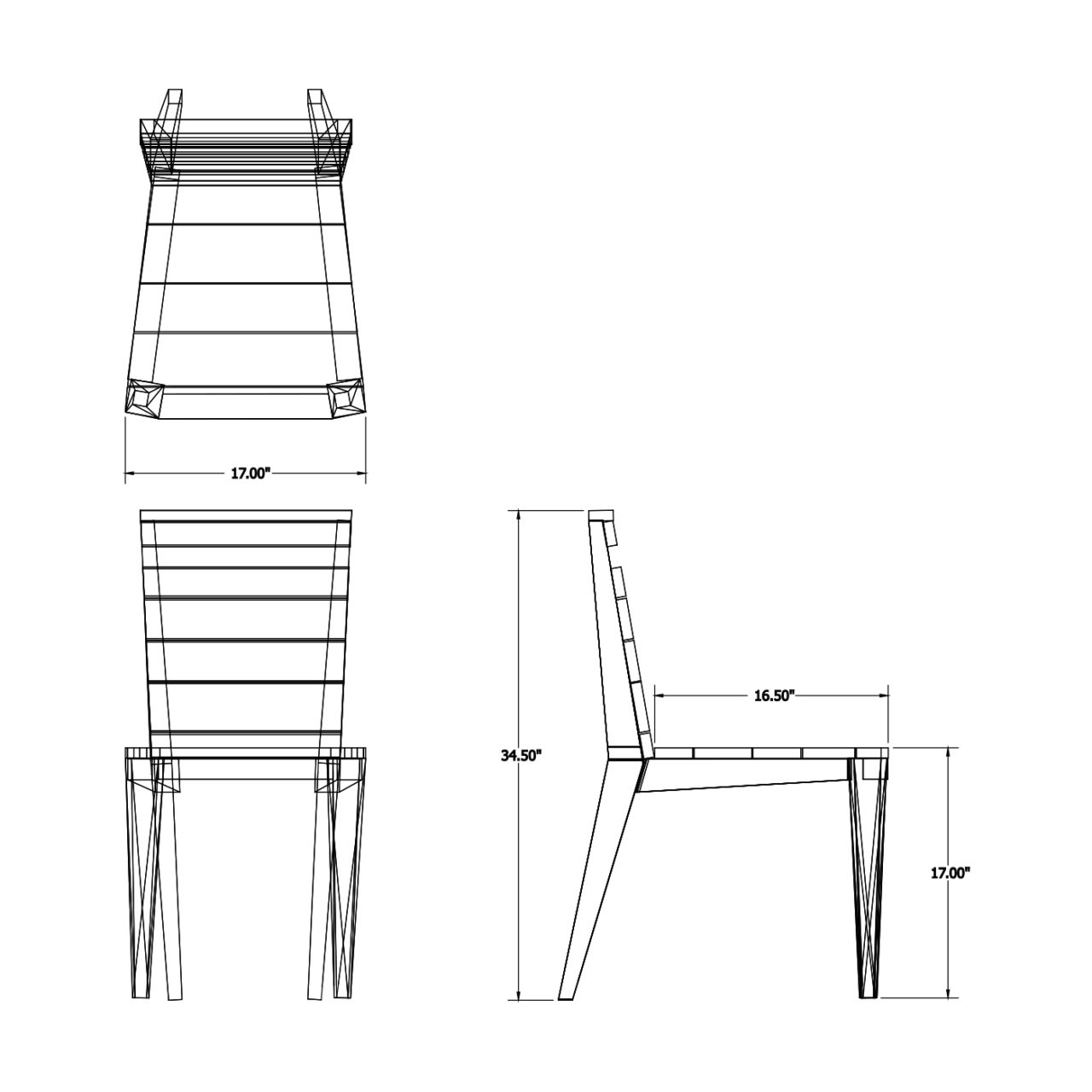 Dining chair 2024 back angle