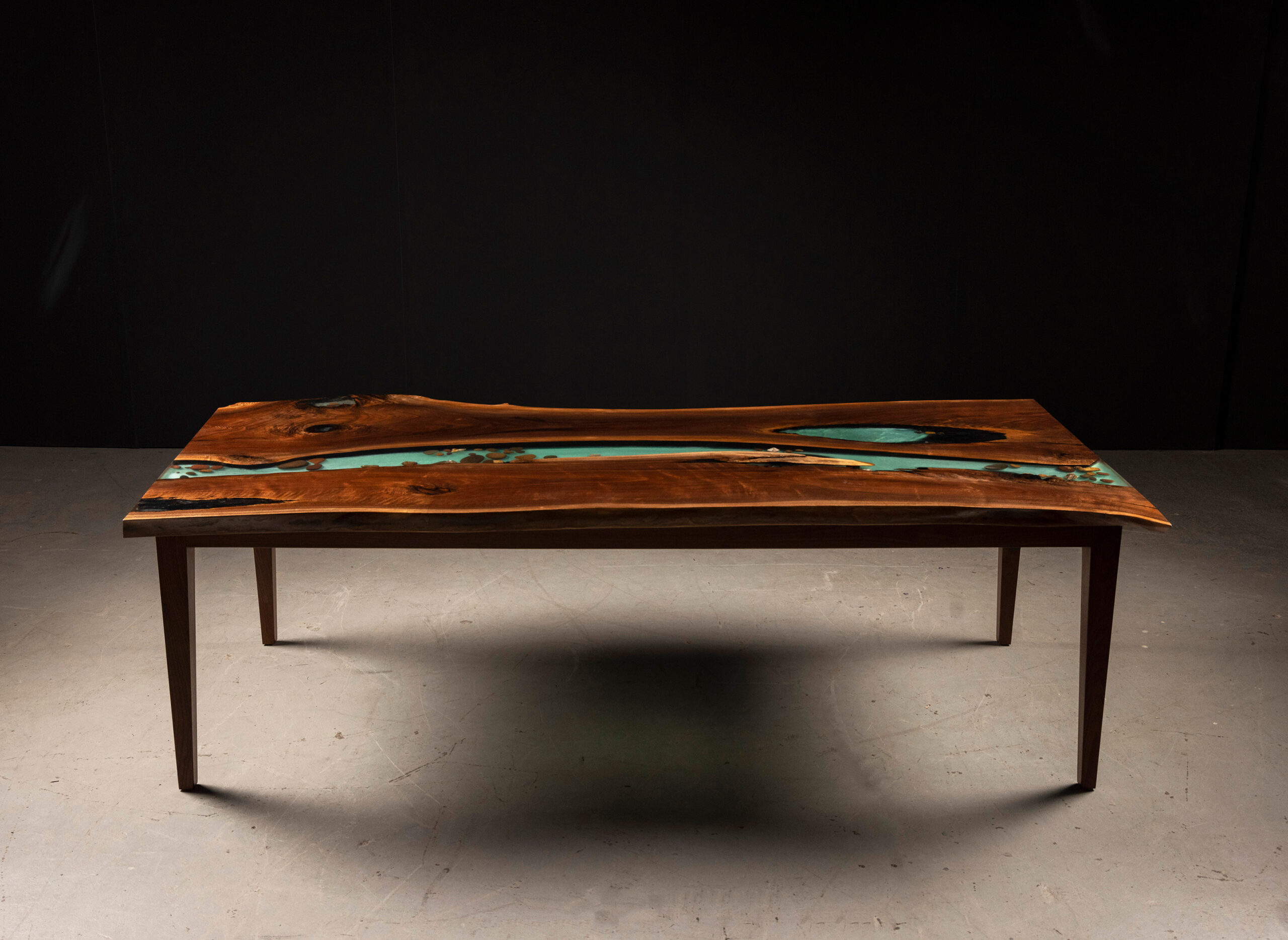 Epoxy resin river tables - model by SENTIENT